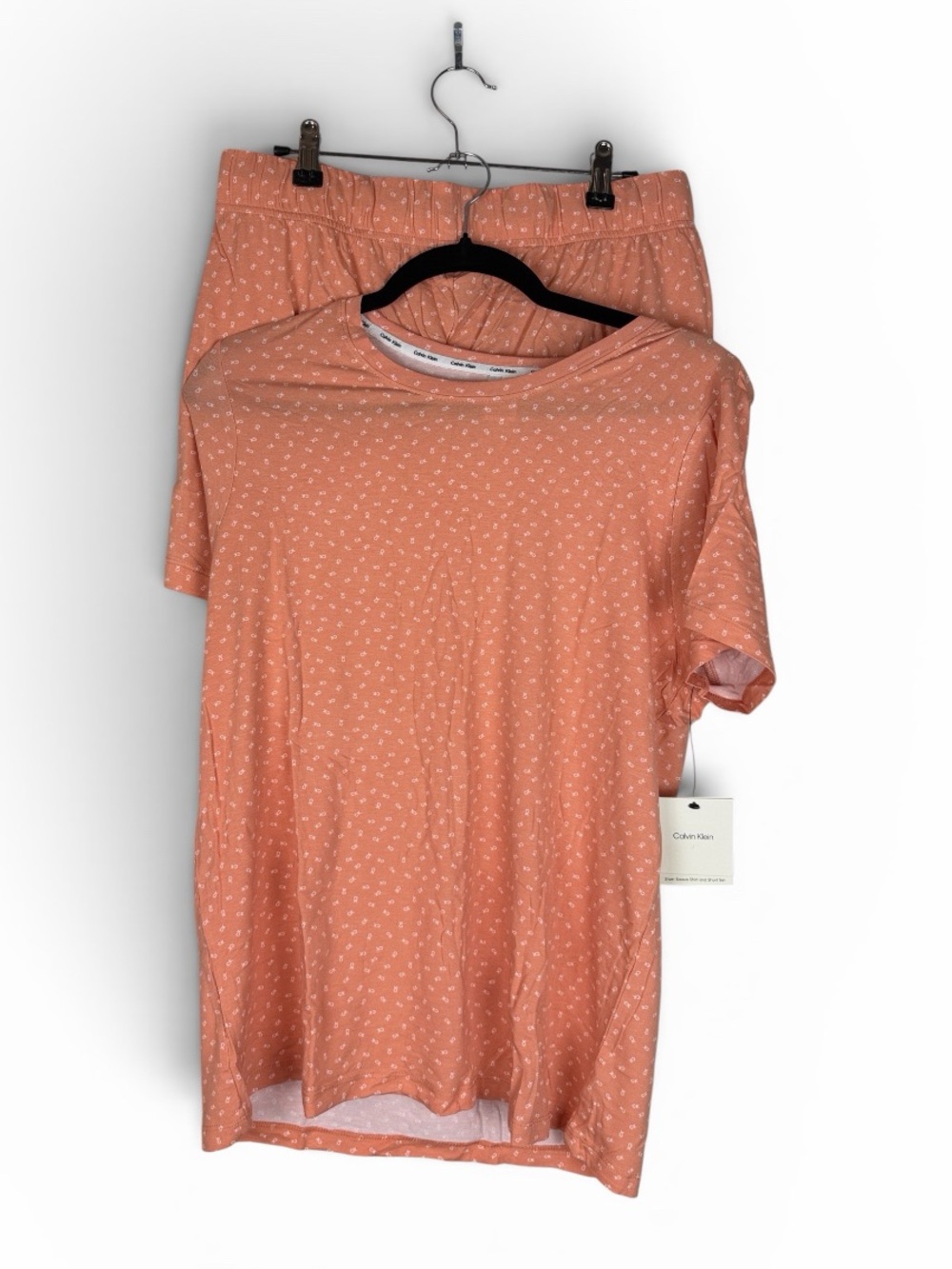 Calvin Klein orange logo sleep set